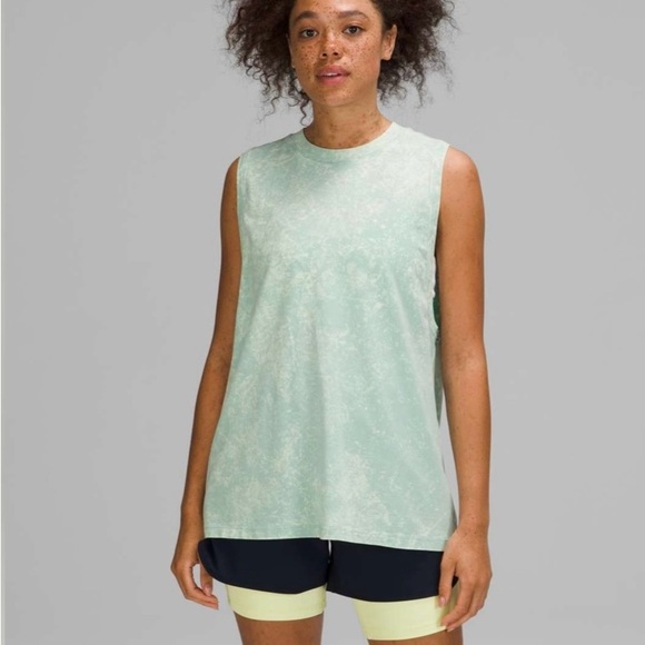 Lululemon 10 All Yours Tank Top Cloudy Wash Arctic Green Sleeveless Top VGUC - Picture 12 of 13